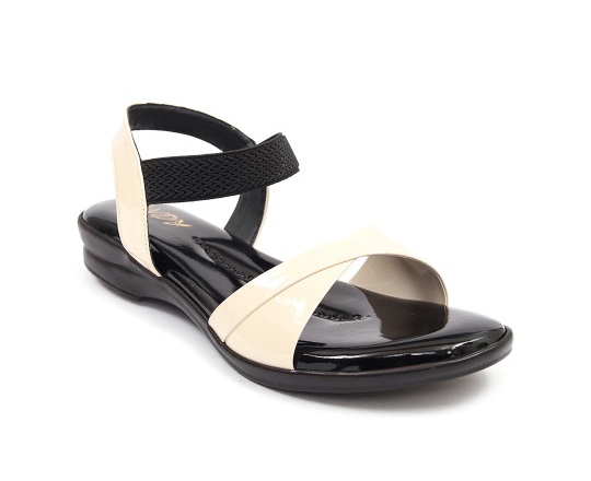 Cindy Open Toe Flat sandal White collections